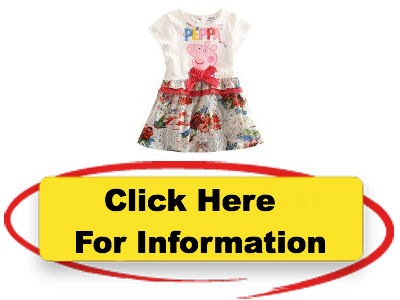 peppa pig clothing Little Girls Summer Cartoon Butterfly BowTie Cute Alphabet Flowers Stitching Pleated Natural Cotton Dress,White,2T1824M Of